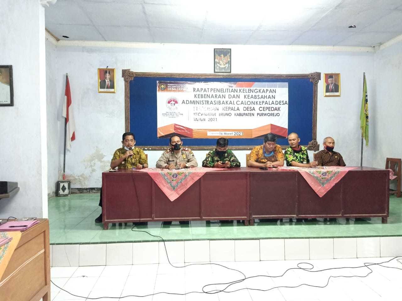 Penelitian Keabsahan dan Kelengkapan Berkas Bakal Calon Kepala Desa Cepedak