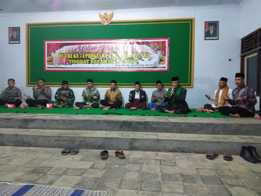 Malam Tasyakuran Dalam Rangka HUT RI Ke-74 Kecamatan Bruno