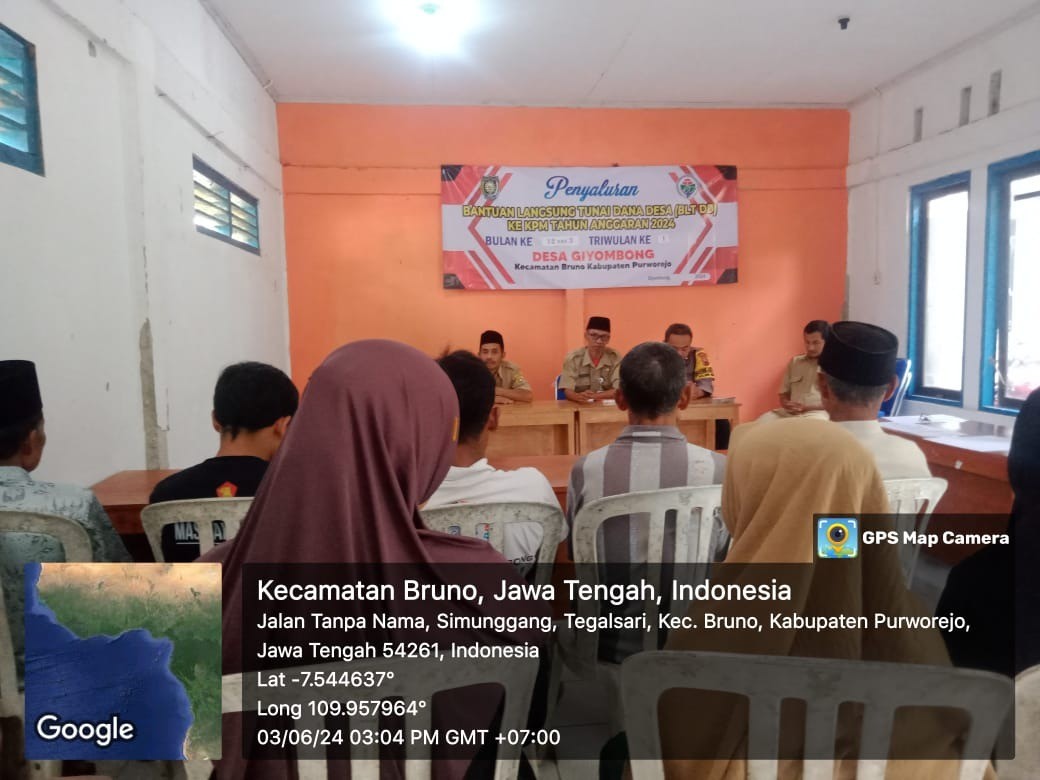 Penyaluran Bantuan Langsung Tunai Desa Giyombong 