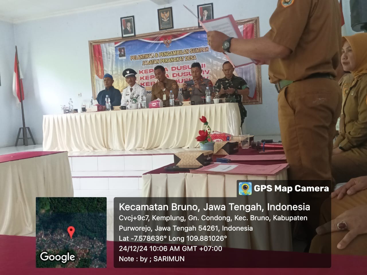 Pelantikan Perangkat Desa di Desa Gunungcondong 