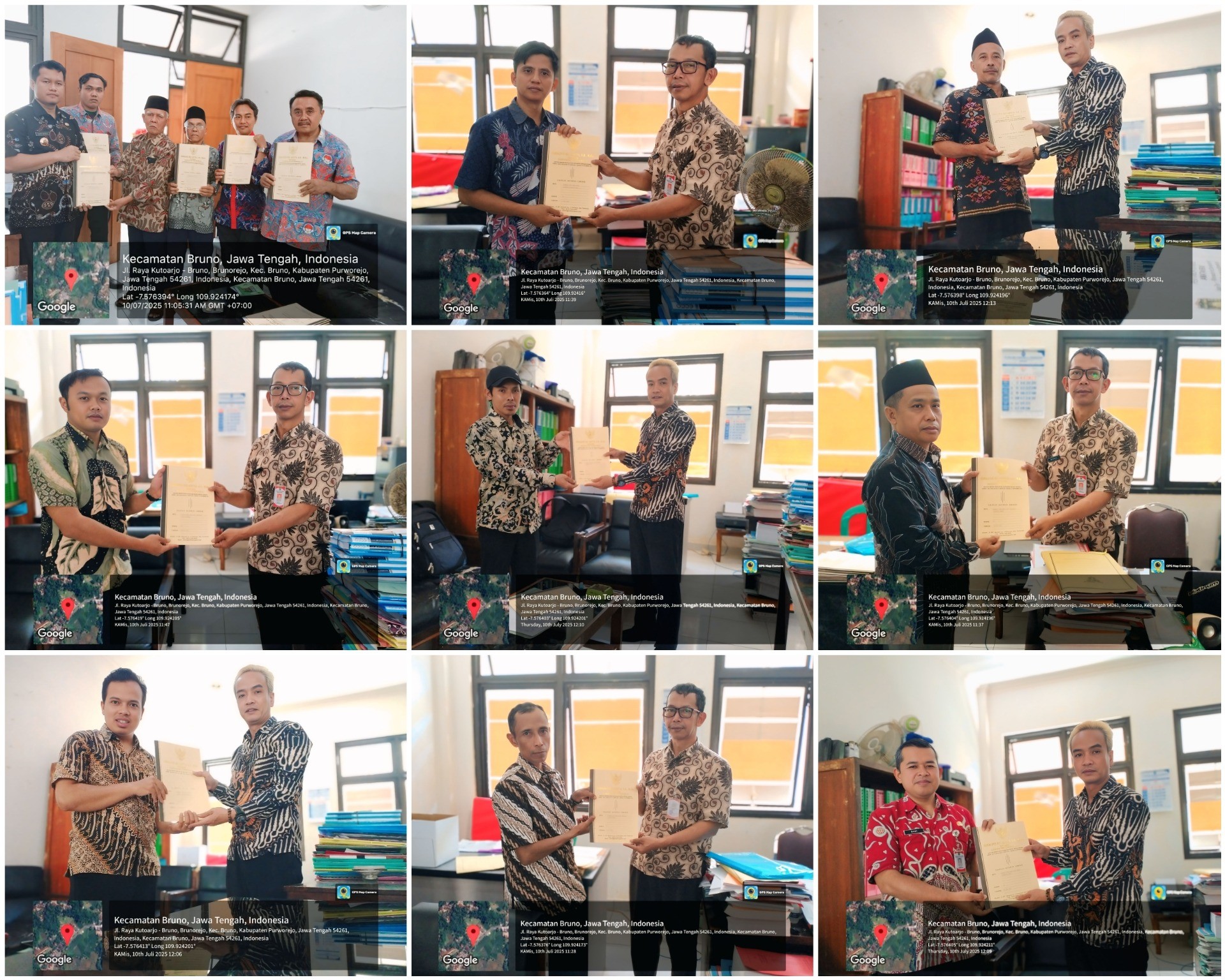Penyerahan Sertifikat Akta Notaris Kopdes serentak di Kecamatan Bruno